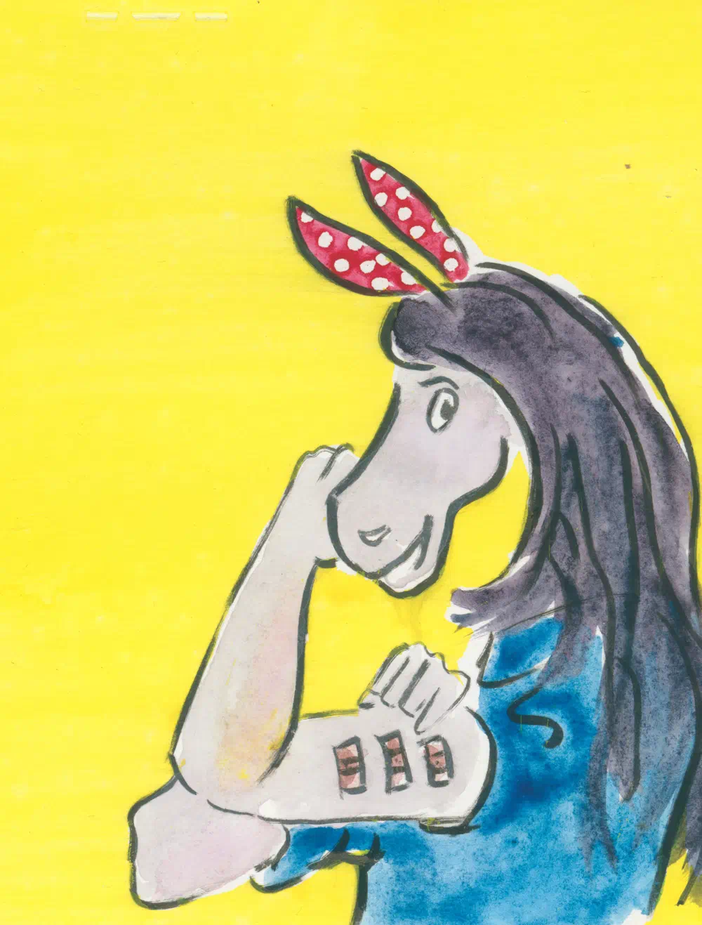 Postkarte - Eseli Portrait